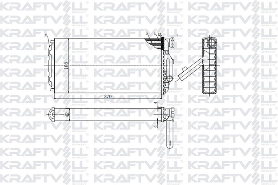 Mercedes Truck Kalorıfer Radyatoru Mercedes Benz Atego 98> Atego 2 04> -Axor 2 4140 04> Om457-Om904-Om906 - Kraftvoll 08050299