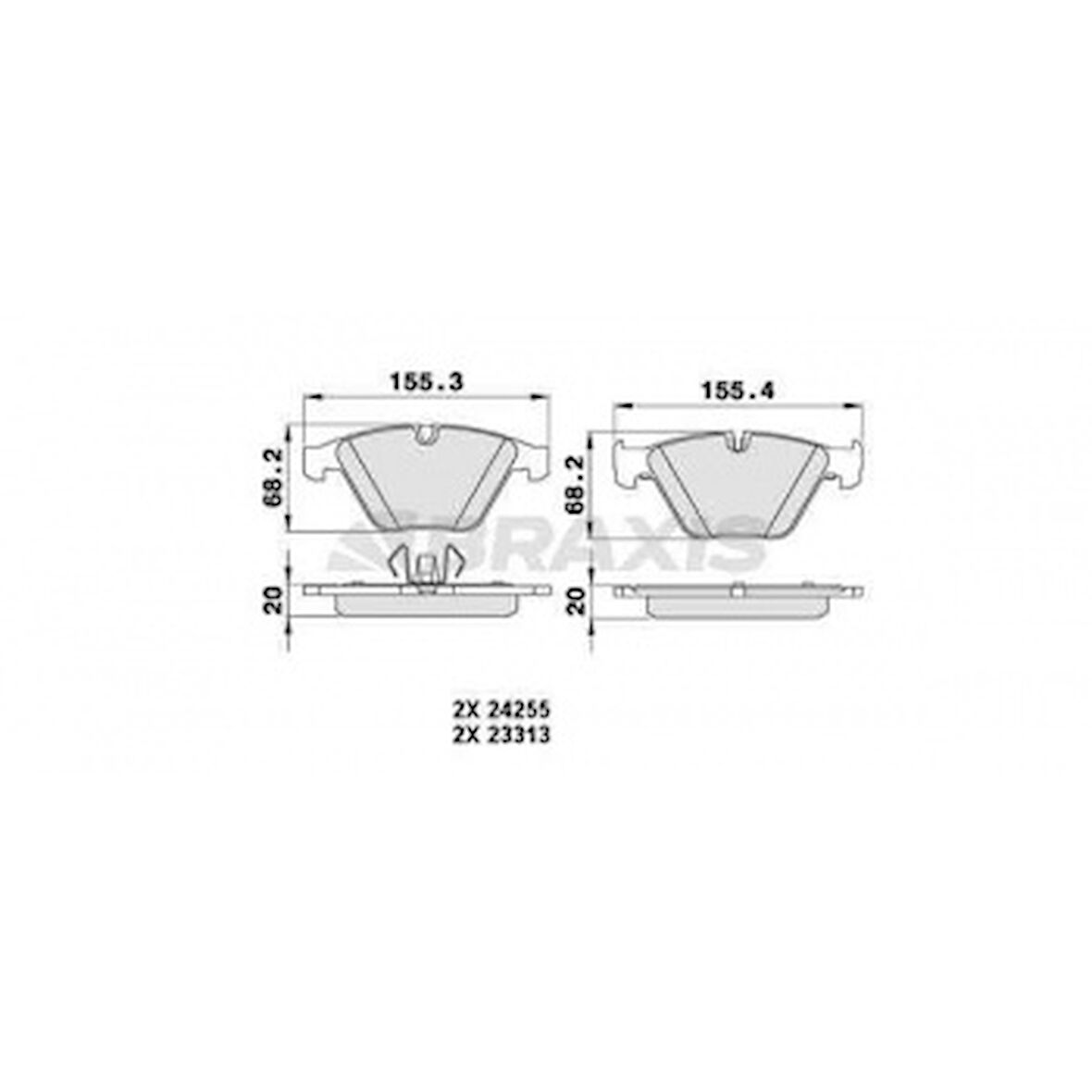 Bmw On Fren Balatası Bmw E90 E91 E92 E93 - Braxıs Aa0063