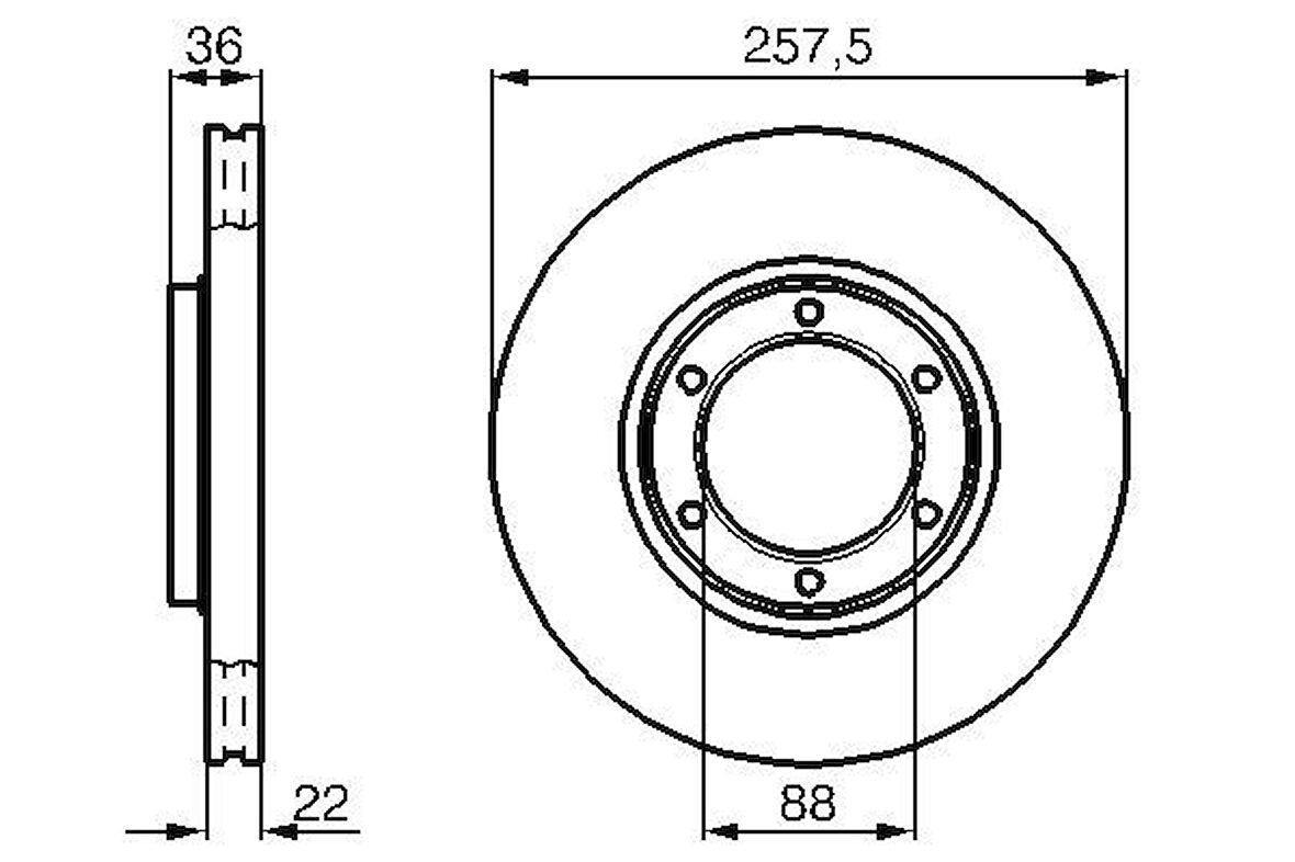İsuzu Ticarı On Fren Disk Aynası İsuzu Gemini 1.6 90>93 Tfr Tfs 2.2 91>99 Trooper 4x4 91>96 D Max (tfr / Tfs) 2.5 - Bosch 0986478596