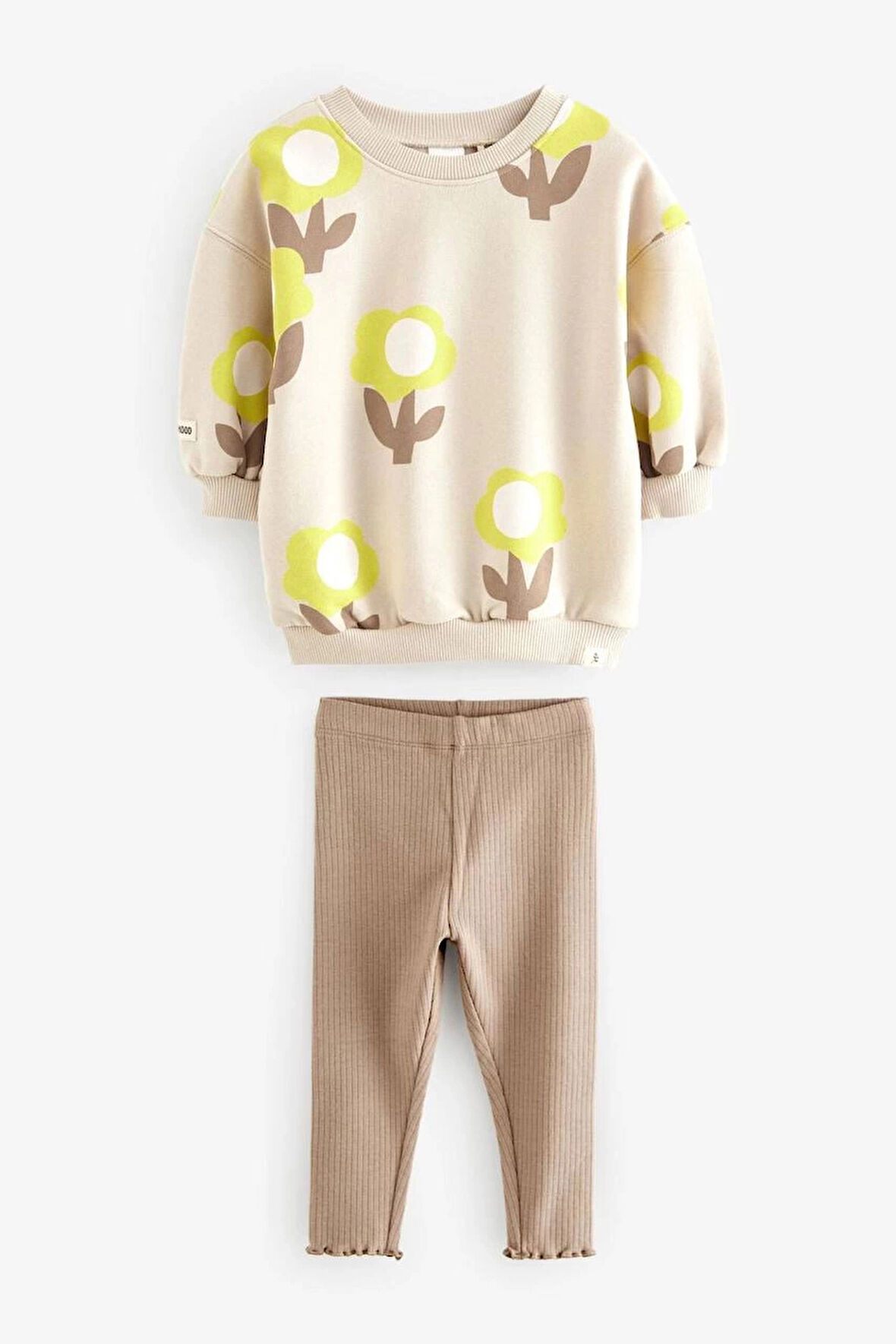 Çiçek Desenli Taytlı Takım