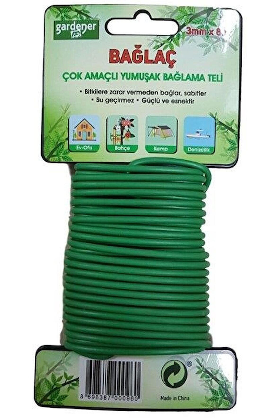 Gardener 3010 Çok Amaçlı Yumuşak Bağlama Teli 3Mmx8Mt