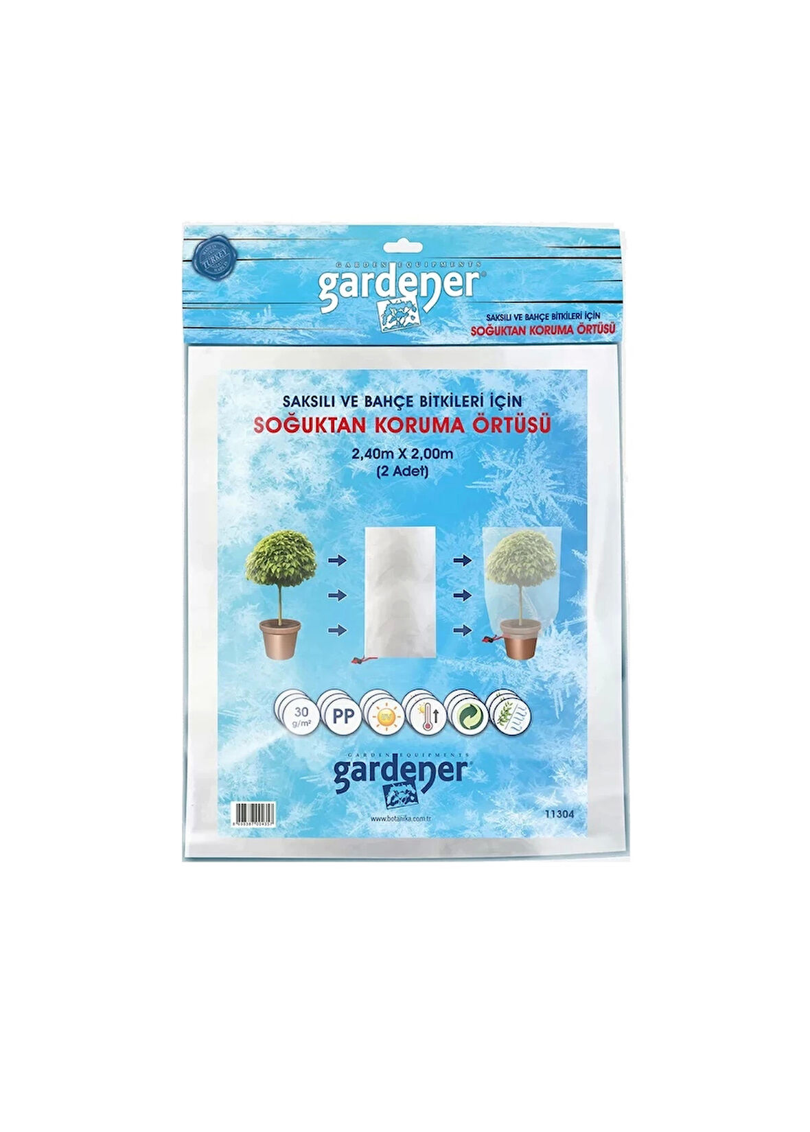 Gardener 11304 Saksılı Bitkiler İçin Soğuktan Koruma Örtüsü 30 g - 2,4 m x 2 m ( 2 Adet )