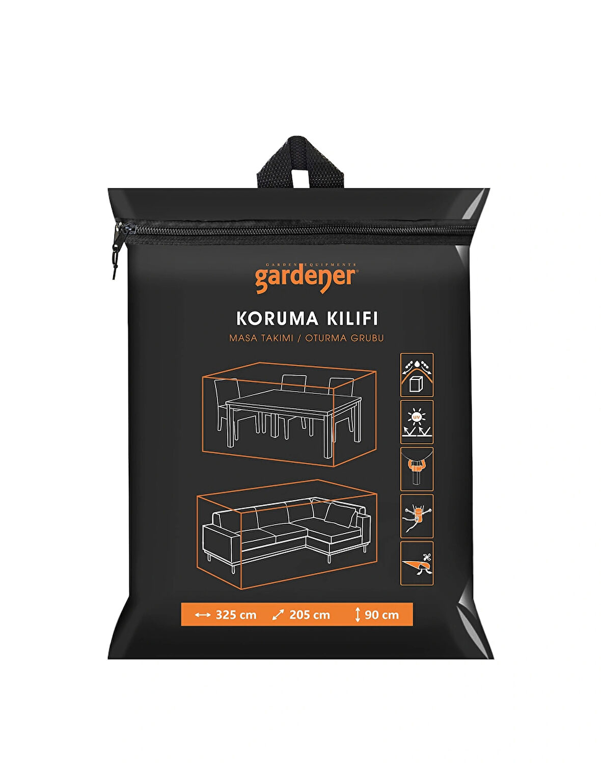 Gardener GRDC301 Masa Takımı Koruma Örtüsü / Kılıfı PE (325 cm x 205 cm x 90 cm)