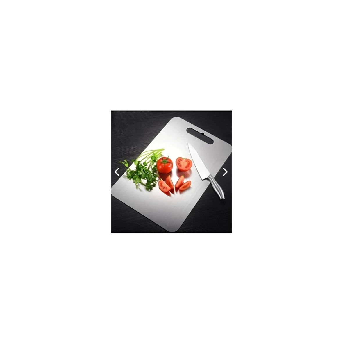 AKILLIELMA-CVS DN 00137 PASLANMAZ ÇELİK KESİM PANOSU KESME TAHTASI 304 KALİTE 24X34 CM