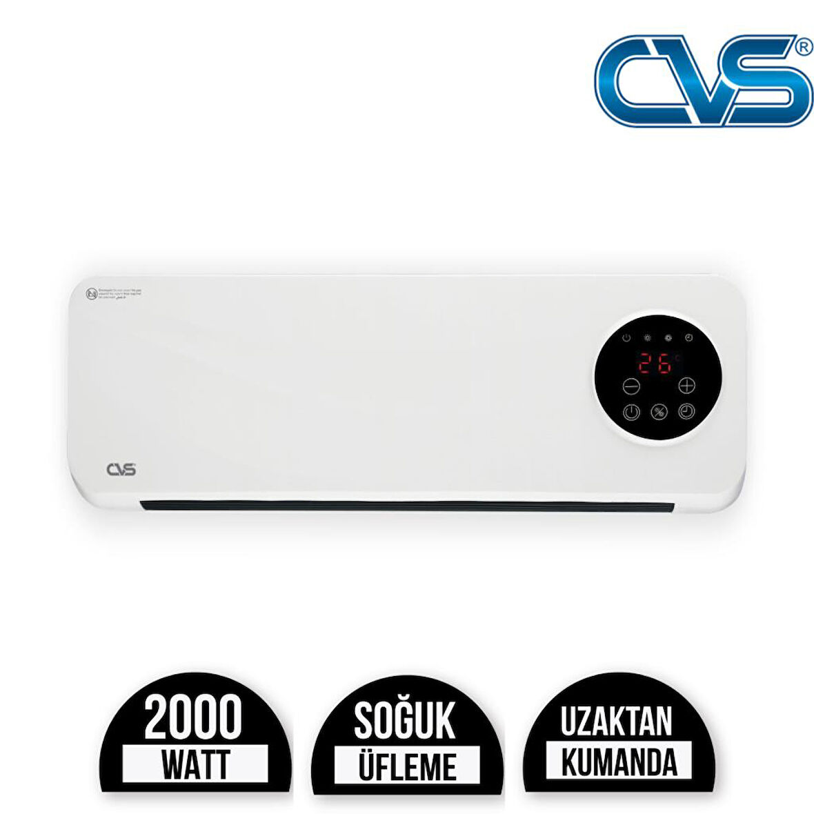 CVS DN 3053 Duvar Tipi Fanlı Isıtıcı 2000 Watt