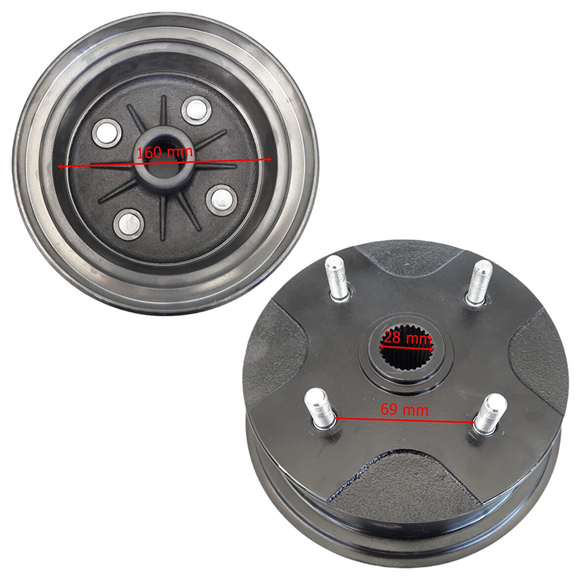 Atv Md250 Arka Porya Göbek Kampanalı Tip 160 Mm 27 Freze 4 Civata Öm