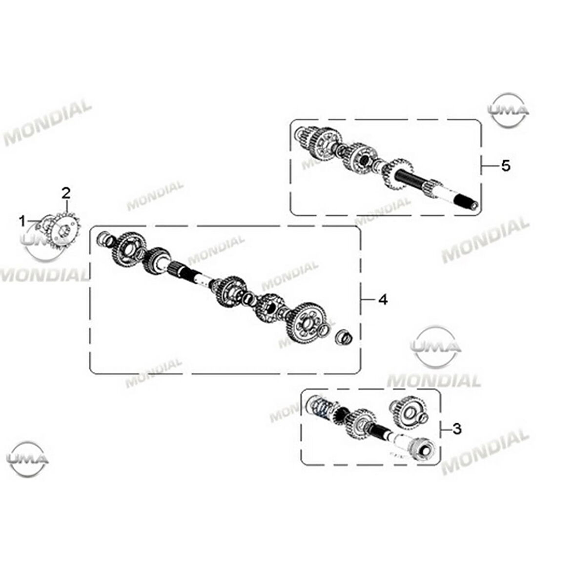 Mondial Rx1 Enduro Şanzıman Büyük Dişli Grubu Orj