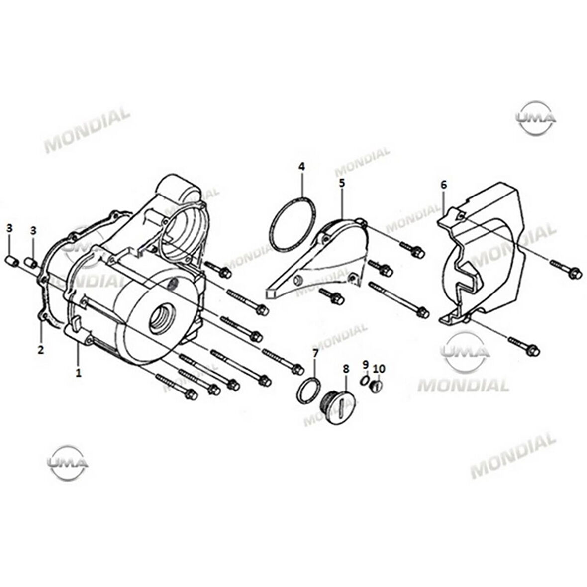 Mondial Ucg 110 Krank Kutusu Sol Kapak (Statör Kapağı) Orj