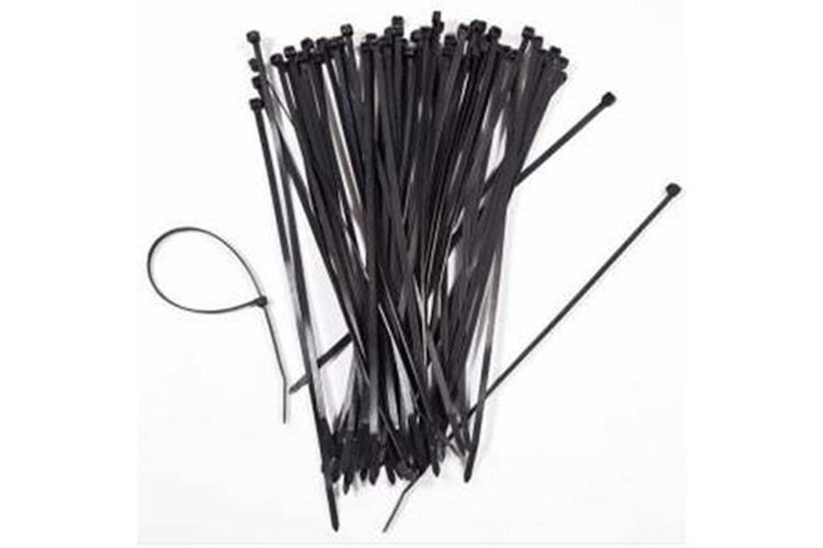 Plastik Cırt Kelepçe 20 Cm (100 Ad) Siyah