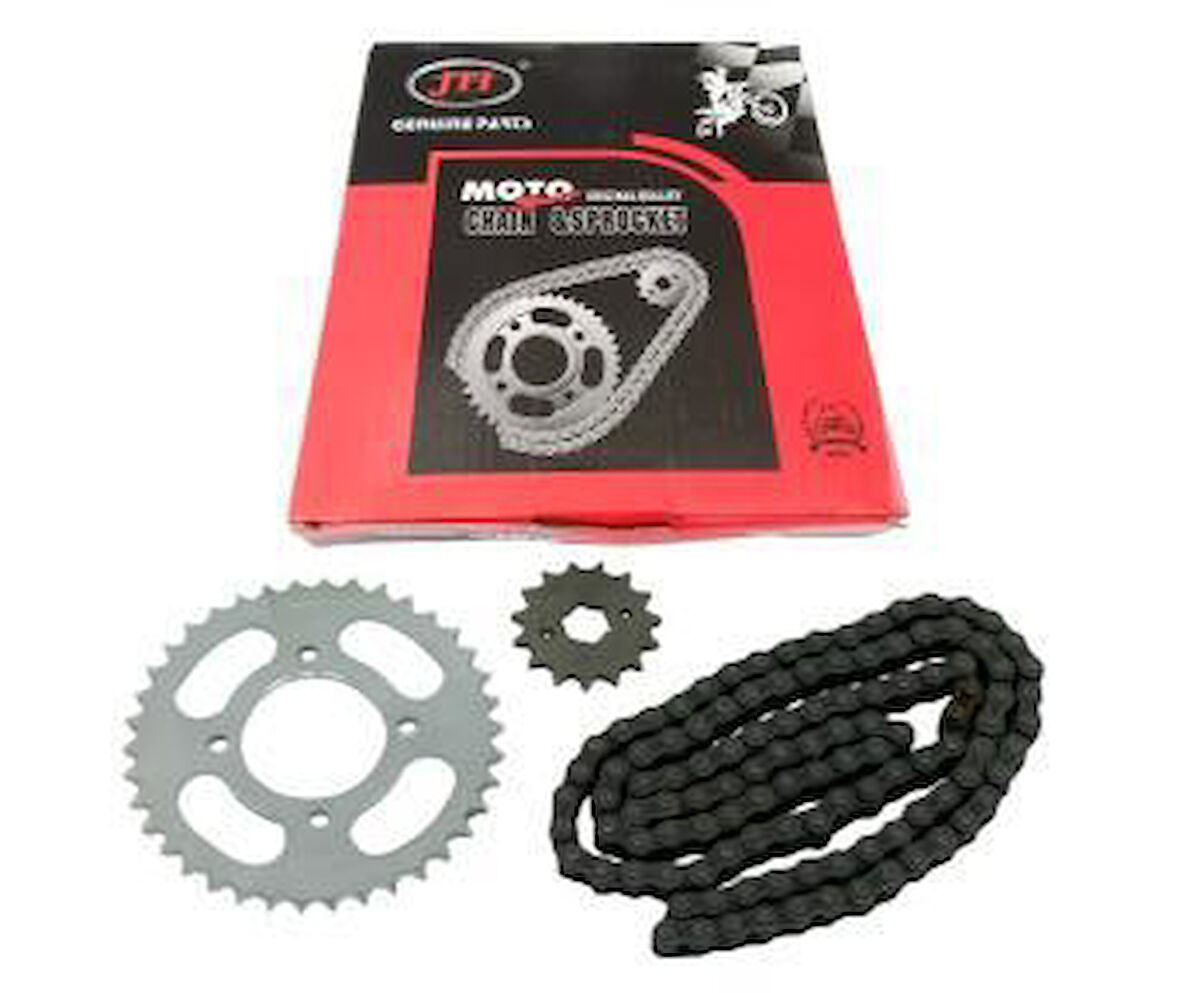 Mondial Mh Ön-Arka Dişli Zincir Seti 38-15T 428-116L İth