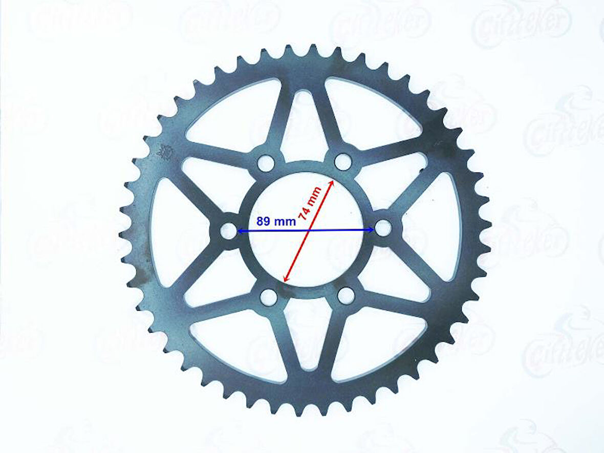 Hyosung Gv250 Arka Dişli 520-42T İç 74 Mm 6 Delikli Ind Öm