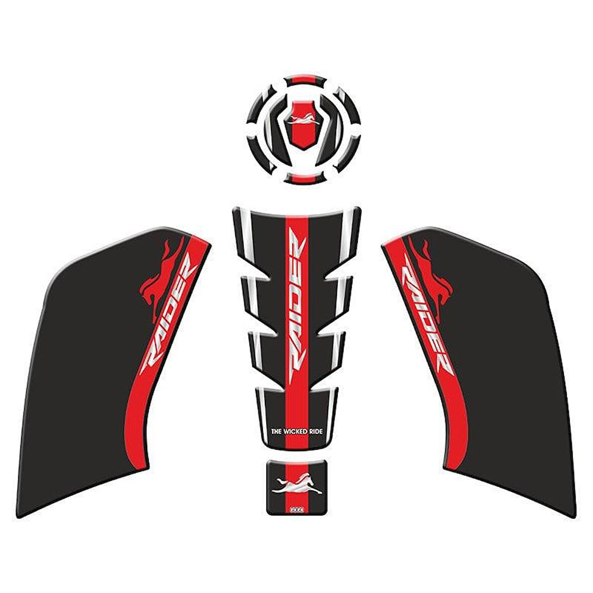 Tvs Raıder 125 2023 - 2024 Uyumlu Tank Pad Set 006