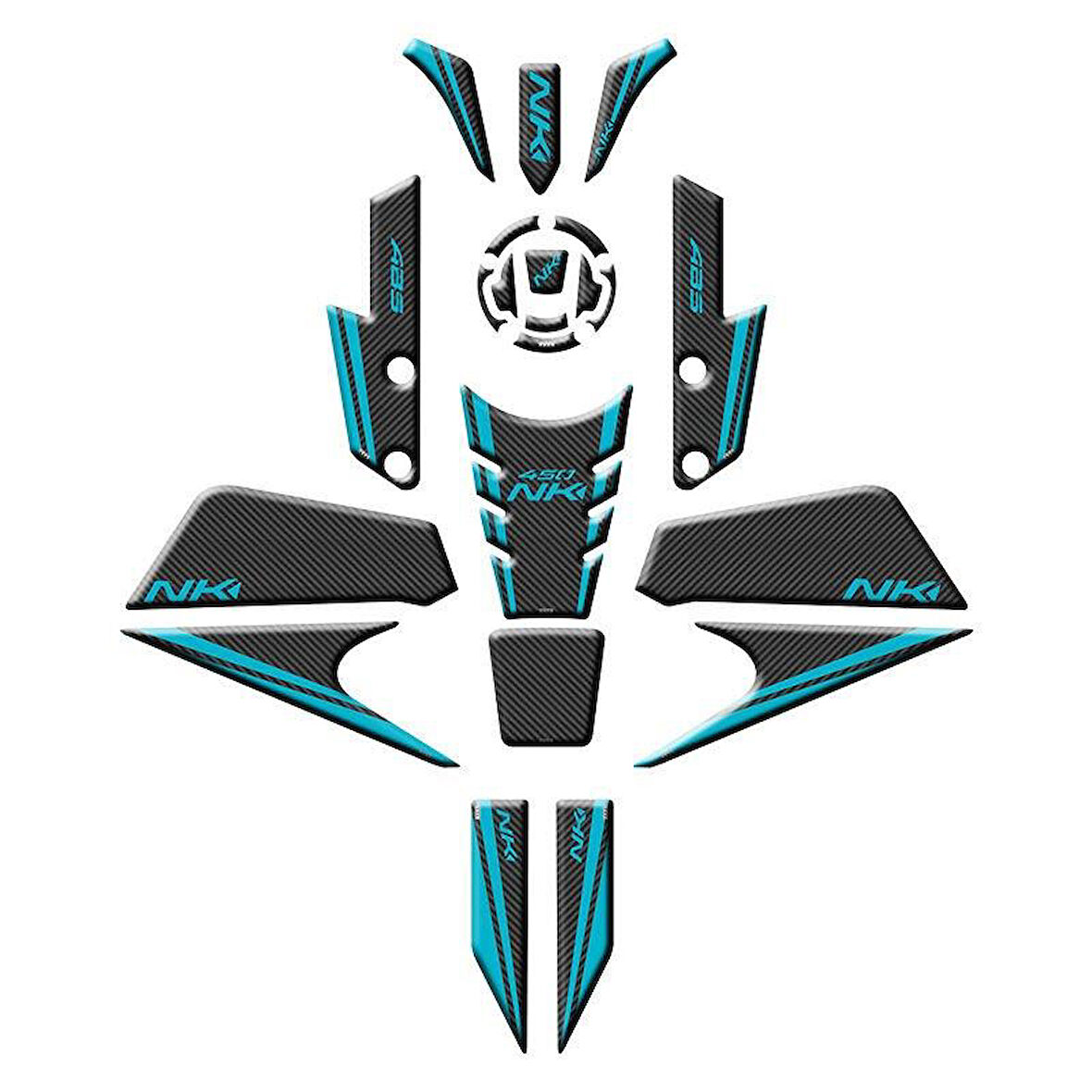 Cf Moto 450 Nk 2024 Uyumlu Full Tank Pad Set 003