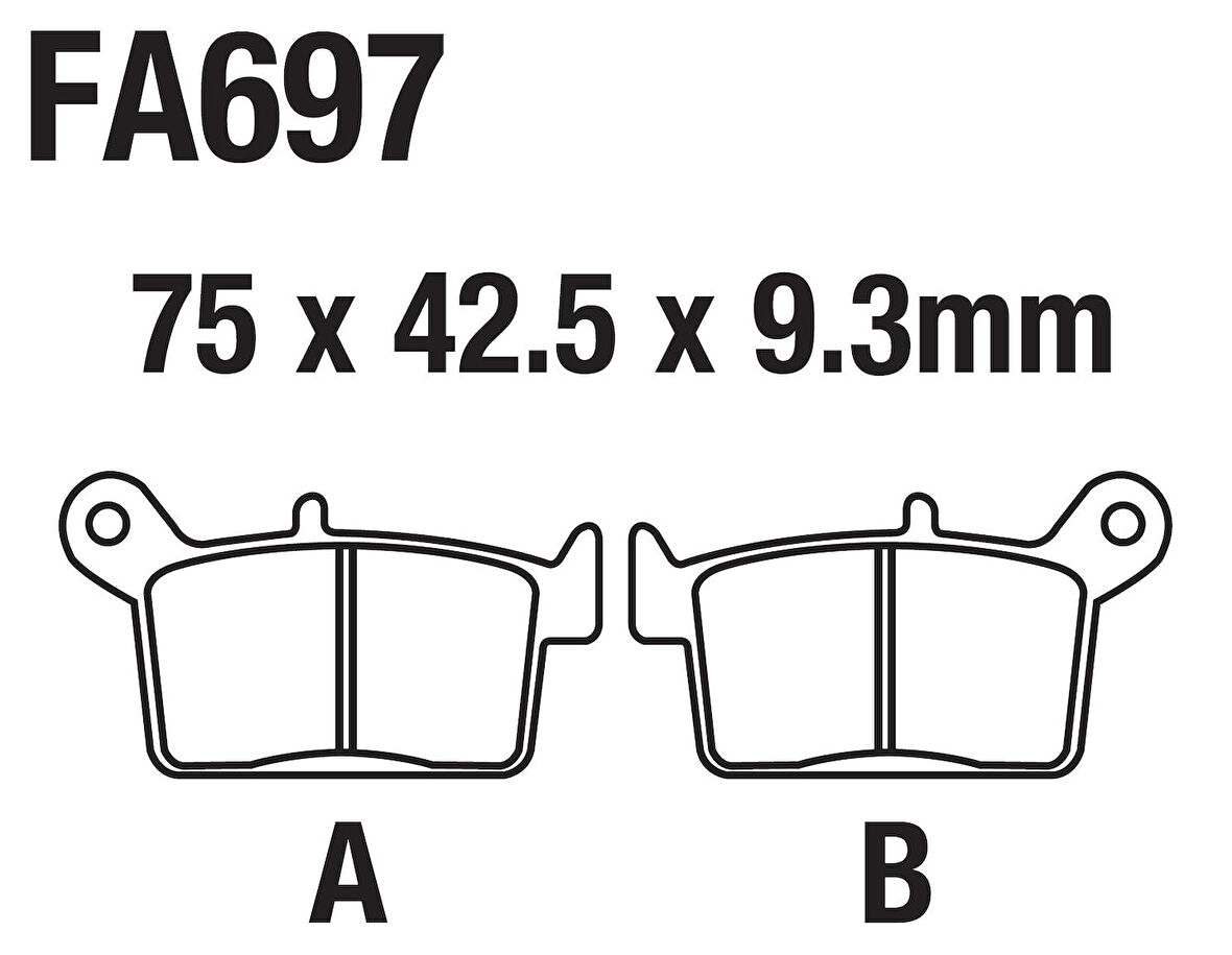 Mondial X-Treme 250 Arka Fren Disk Balatası Fa697