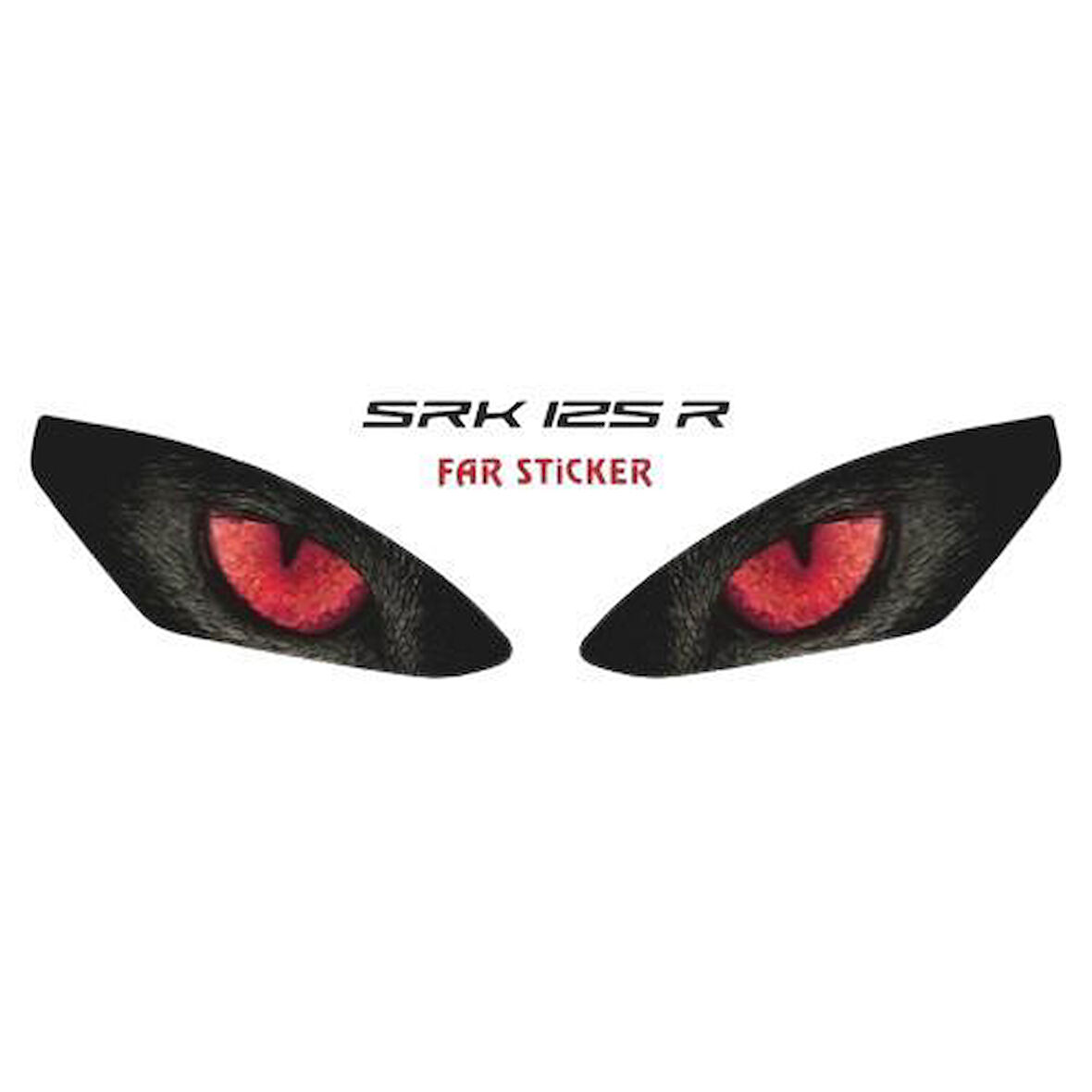Rks Srk 125 R 2023 - 2025 Uyumlu Far Sticker Kırmızı