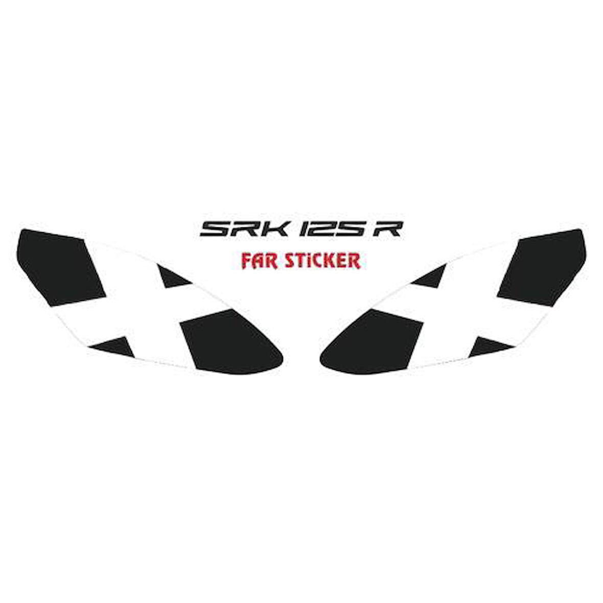Rks Srk 125 R 2023 - 2025 Uyumlu Far Sticker Beyaz X