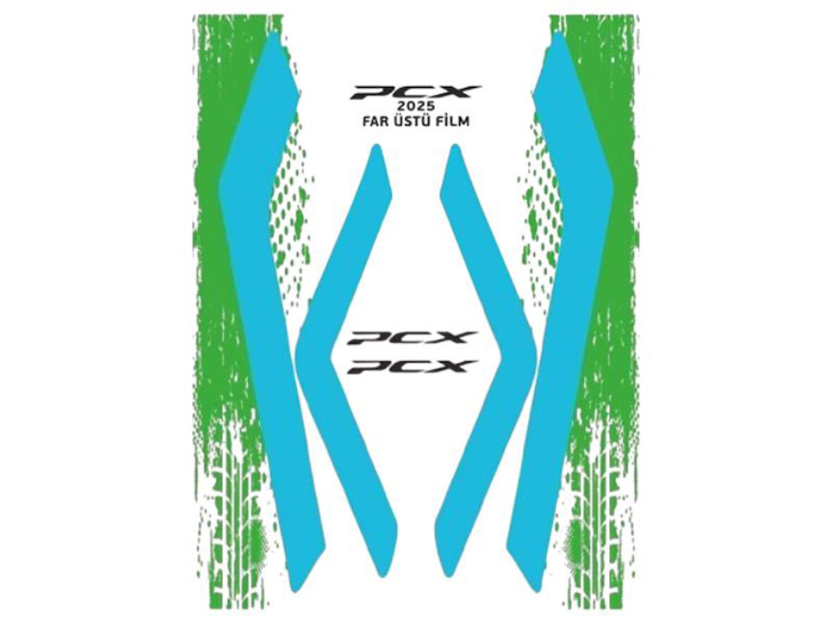 Honda Pcx 2025 Uyumlu Far Üstü Film Mavi