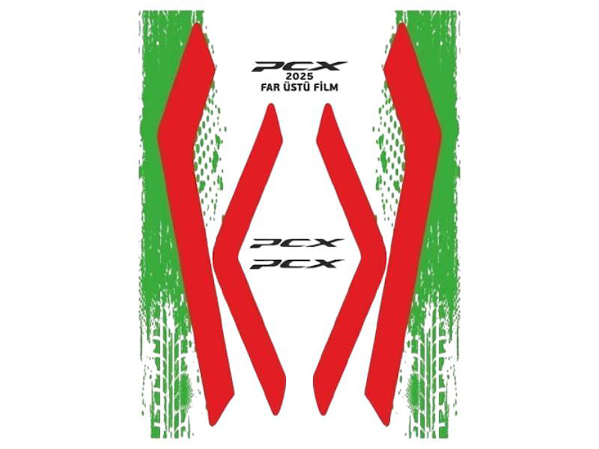 Honda Pcx 2025 Uyumlu Far Üstü Film Kırmızı