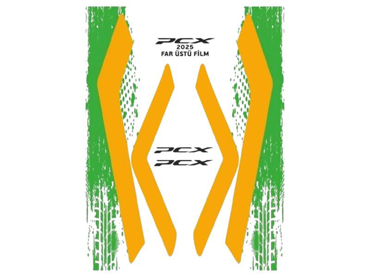 Honda Pcx 2025 Uyumlu Far Üstü Film Turuncu