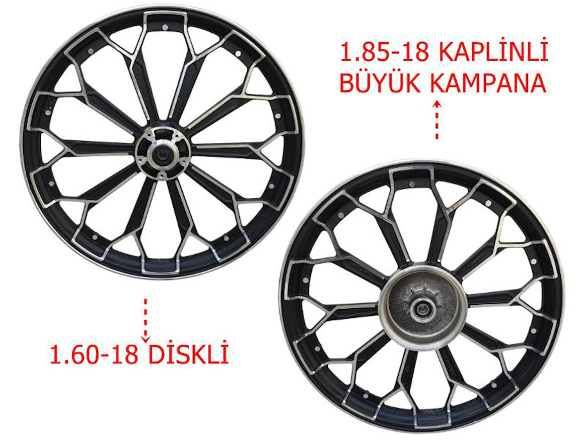 125Cg Ön-Arka Jant Örümcek Siyah