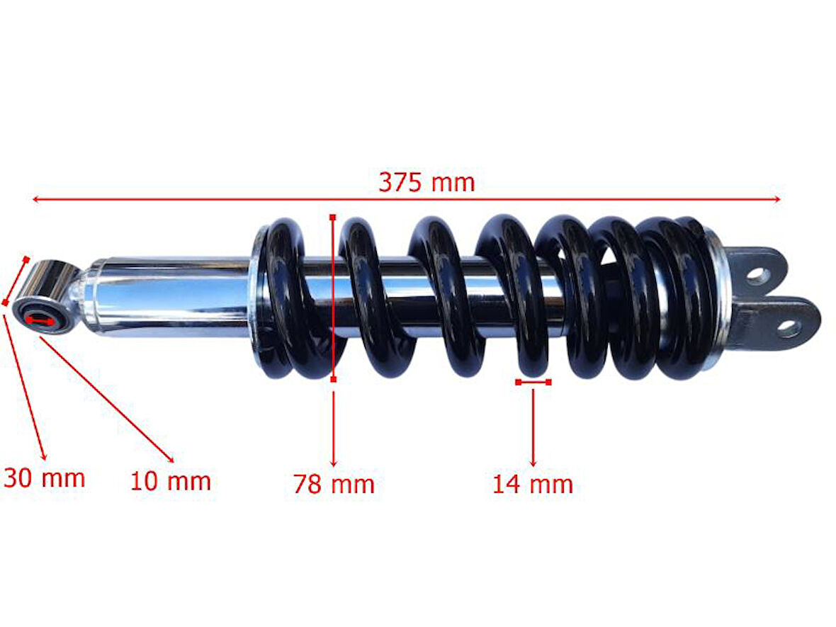 Honda Twister 250 Arka Amortisör 375 Mm Gazlı