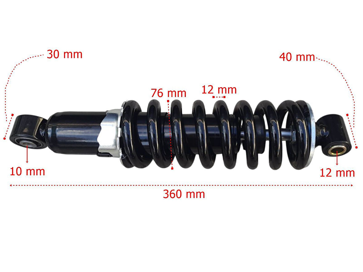 Yamaha Cross Xtz 250 Arka Amortisör 360 Mm Gazlı