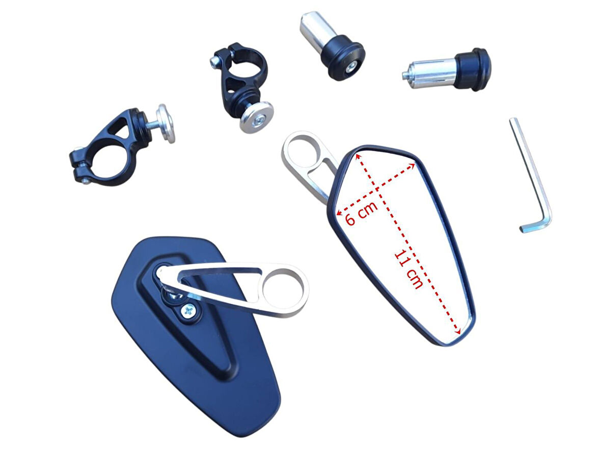 Gidon Aynası (Beşgen) Sağ-Sol Gri