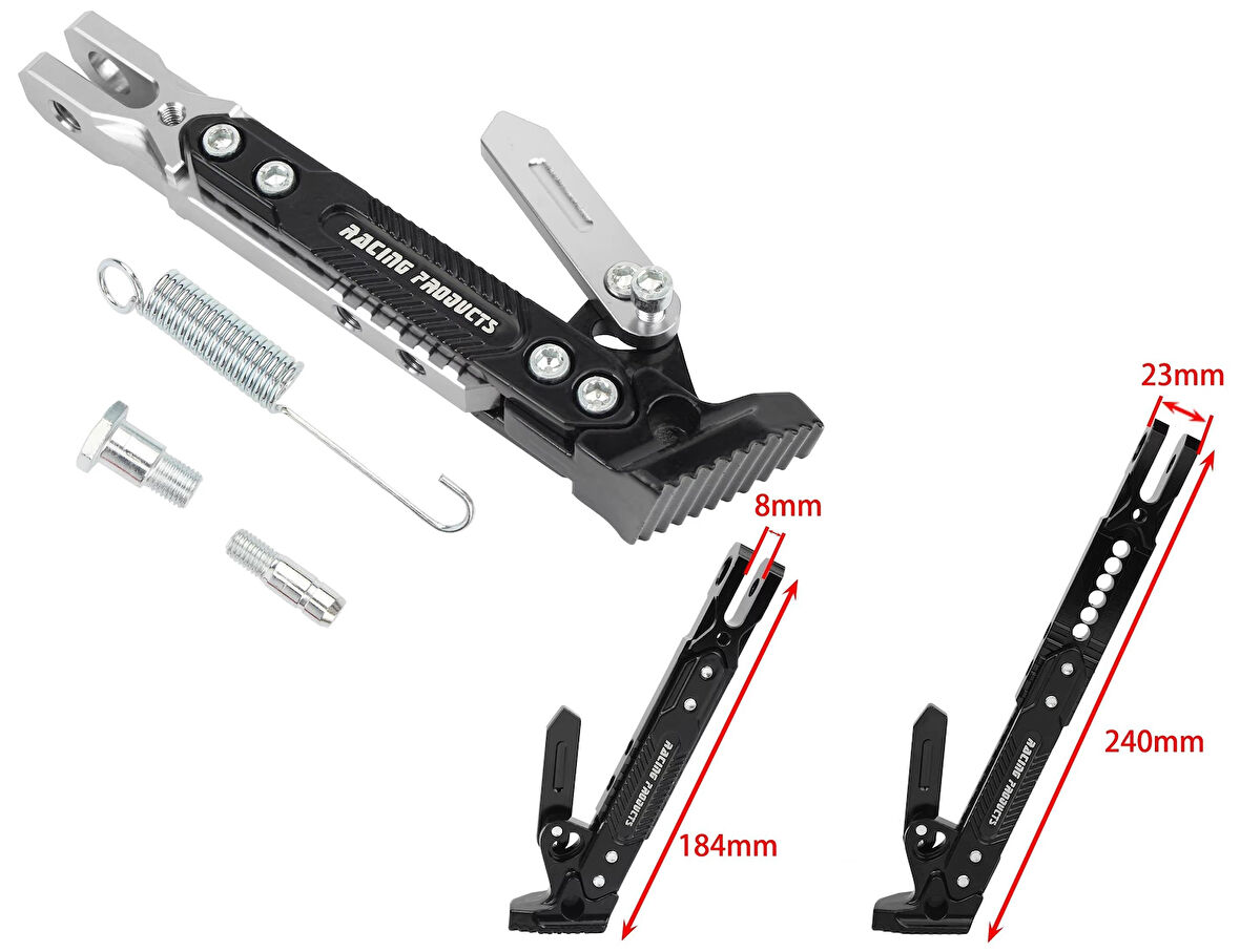 Üniversal Yan Sehpa Set Ayarlı Alüminyum Gümüş