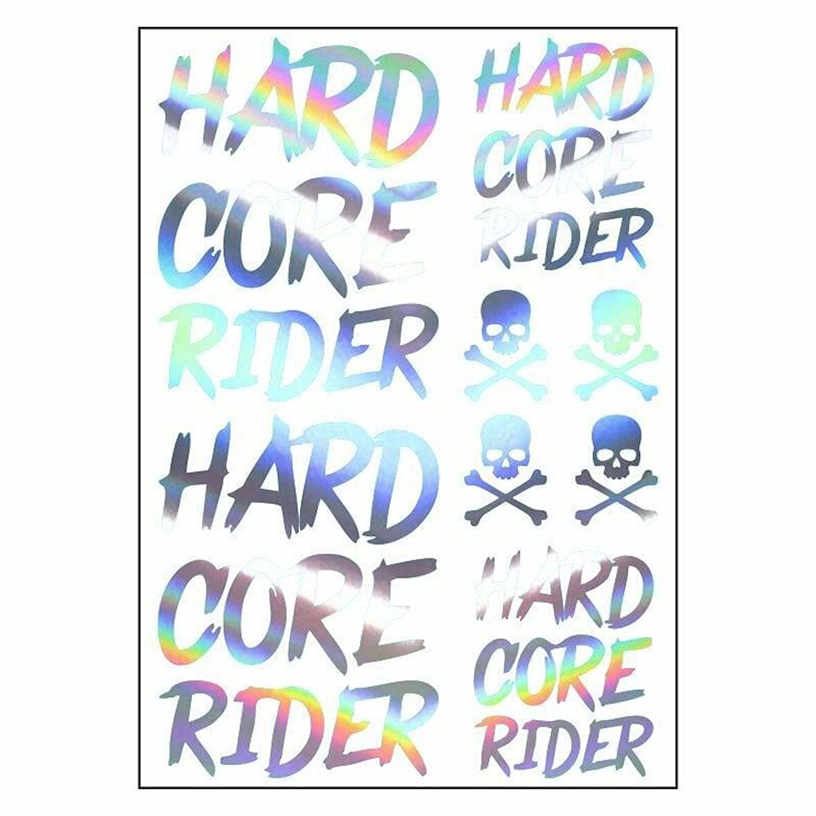 A4 Sticker 118 Tek Paket Çoklu Hard Core Rider Hologram