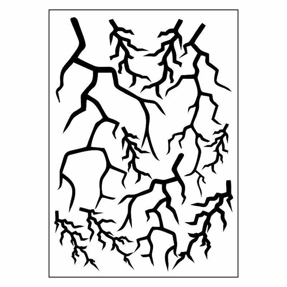 A4 Sticker 132 Tek Paket Çoklu Şimşek Siyah