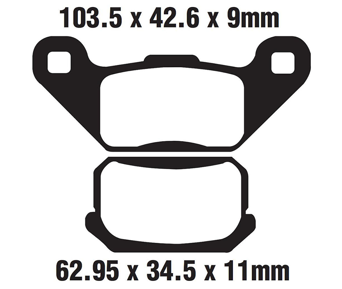 Atv Atv-Buggy Arka Fren Disk Balatası Fa431 A Kalite