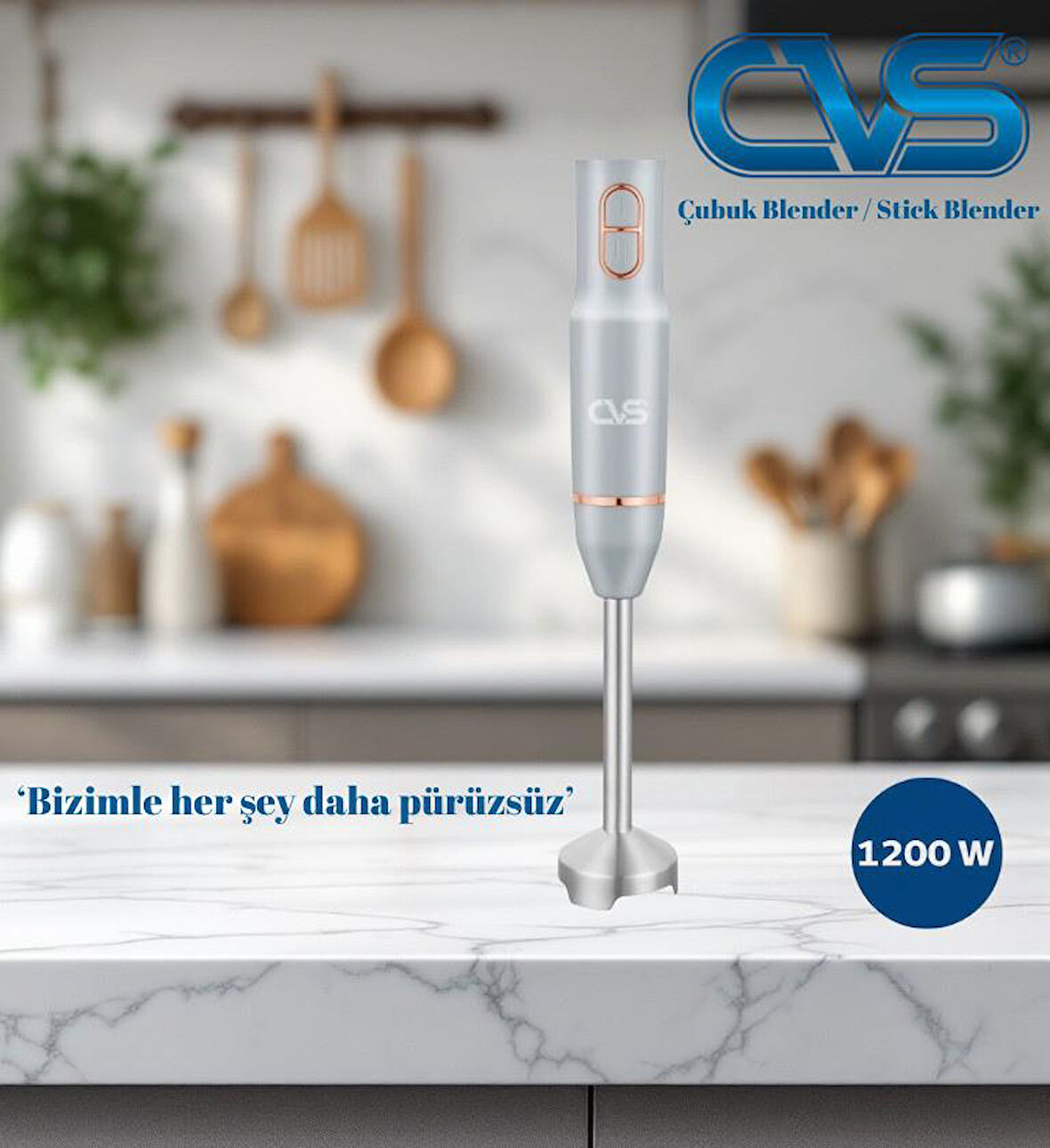 CVS DN 12114 Rose 1200 Watt 4 Bıçak Çubuk Blender