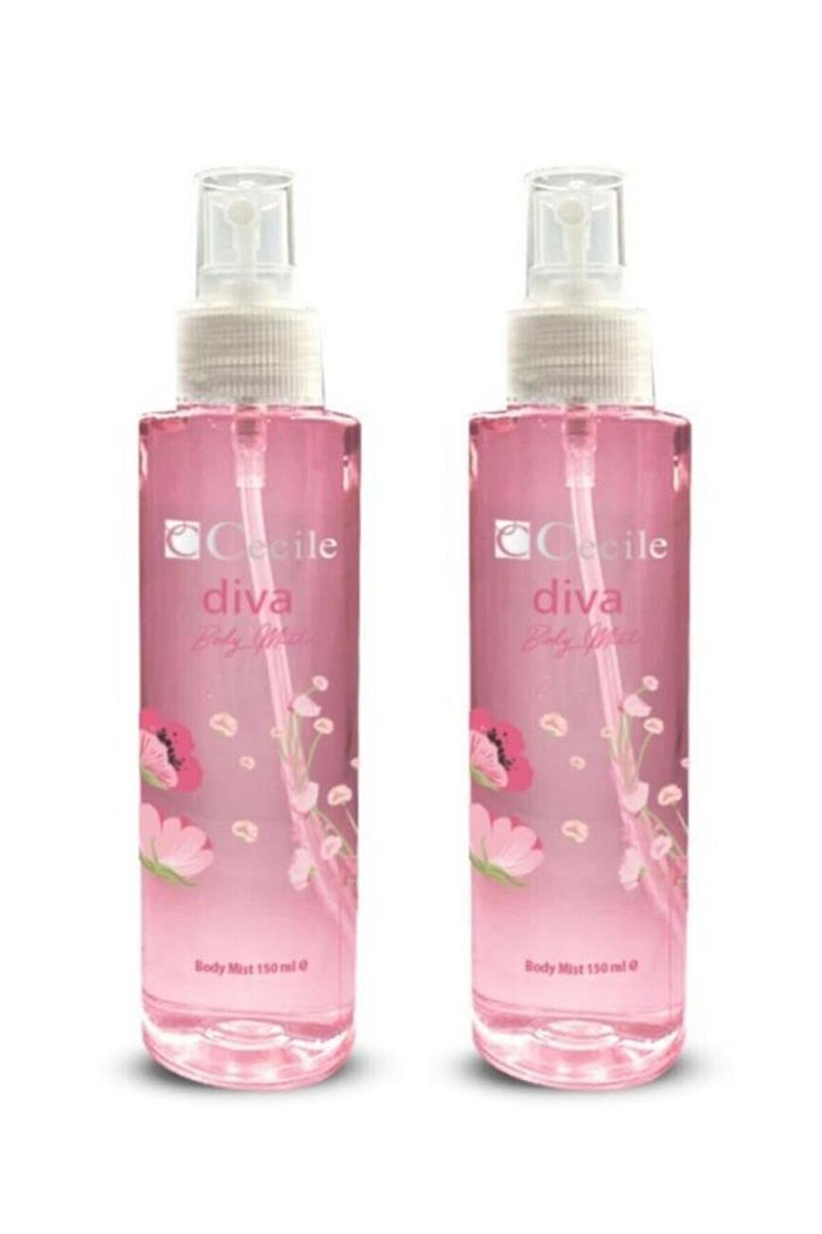 Cecile Body Mist Diva 150 ml X2