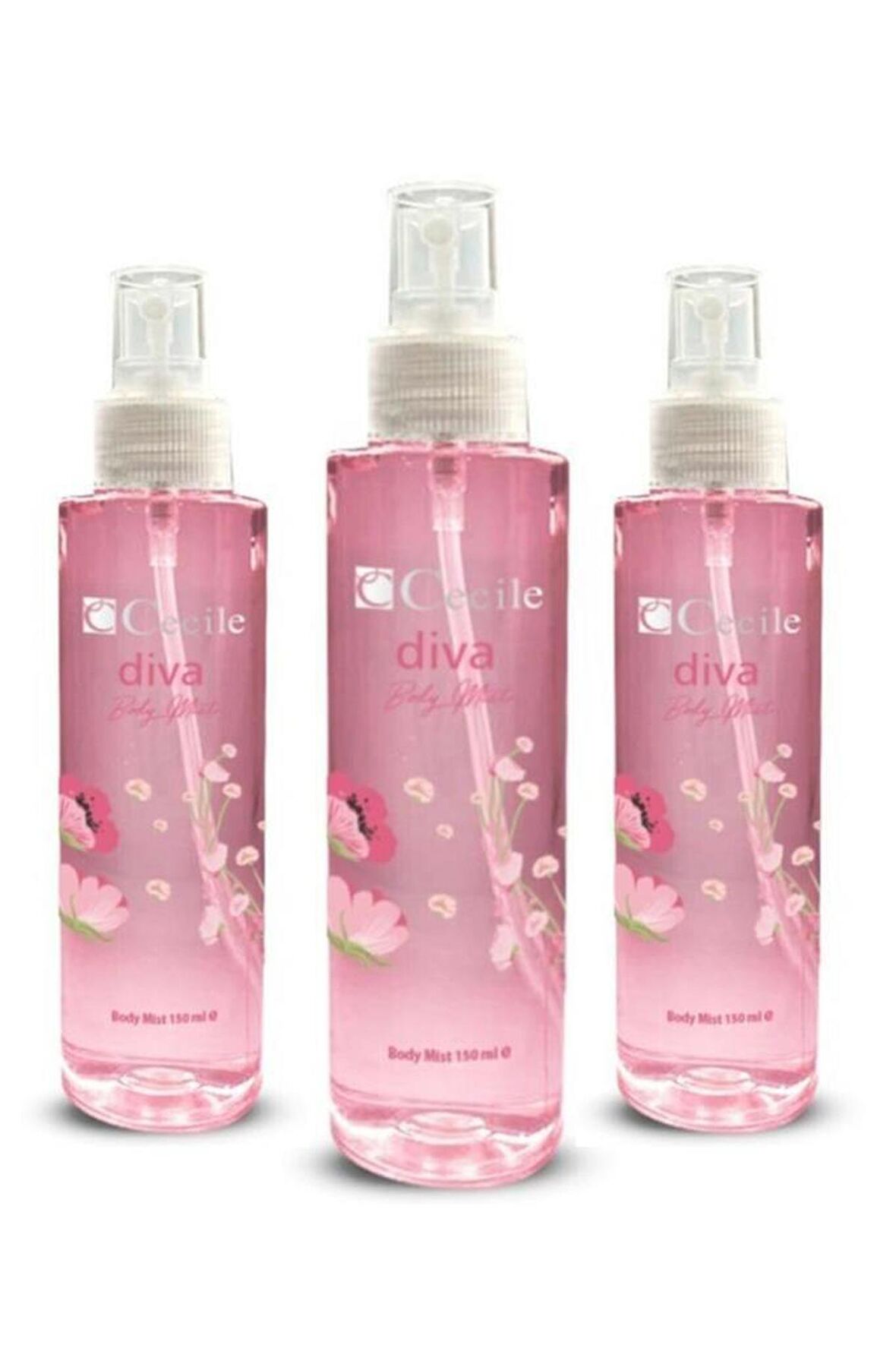 Cecile Body Mist Diva 150 ml X3