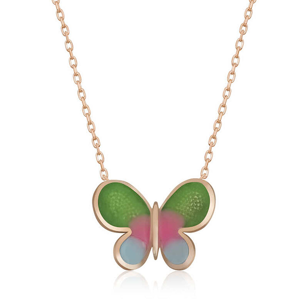 Gümüş Minimal Kelebek Kadın Kolye