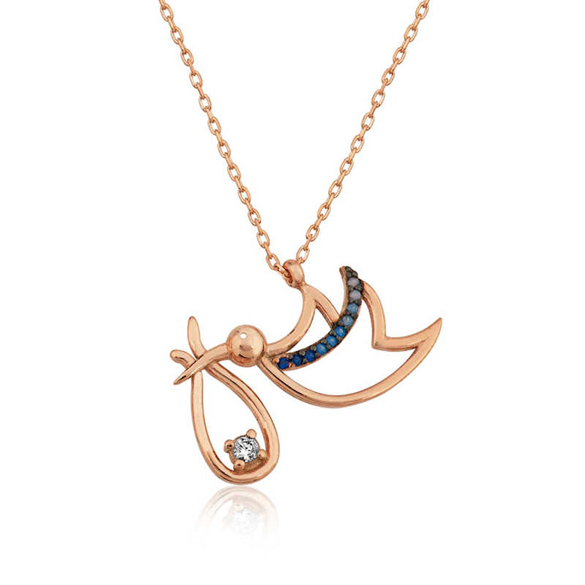 Gümüş Yeni Doğan Bebek Kadın Kolye