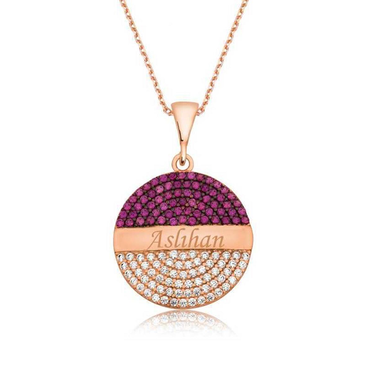 Gümüş Yuvarlak İsimli Kadın Kolye