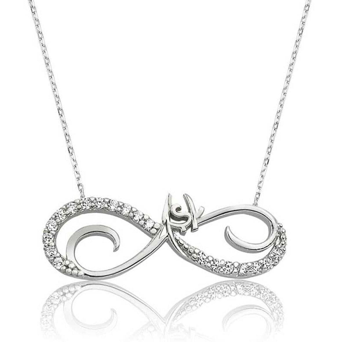 Gümüş Sonsuz Aşk Kadın Kolye
