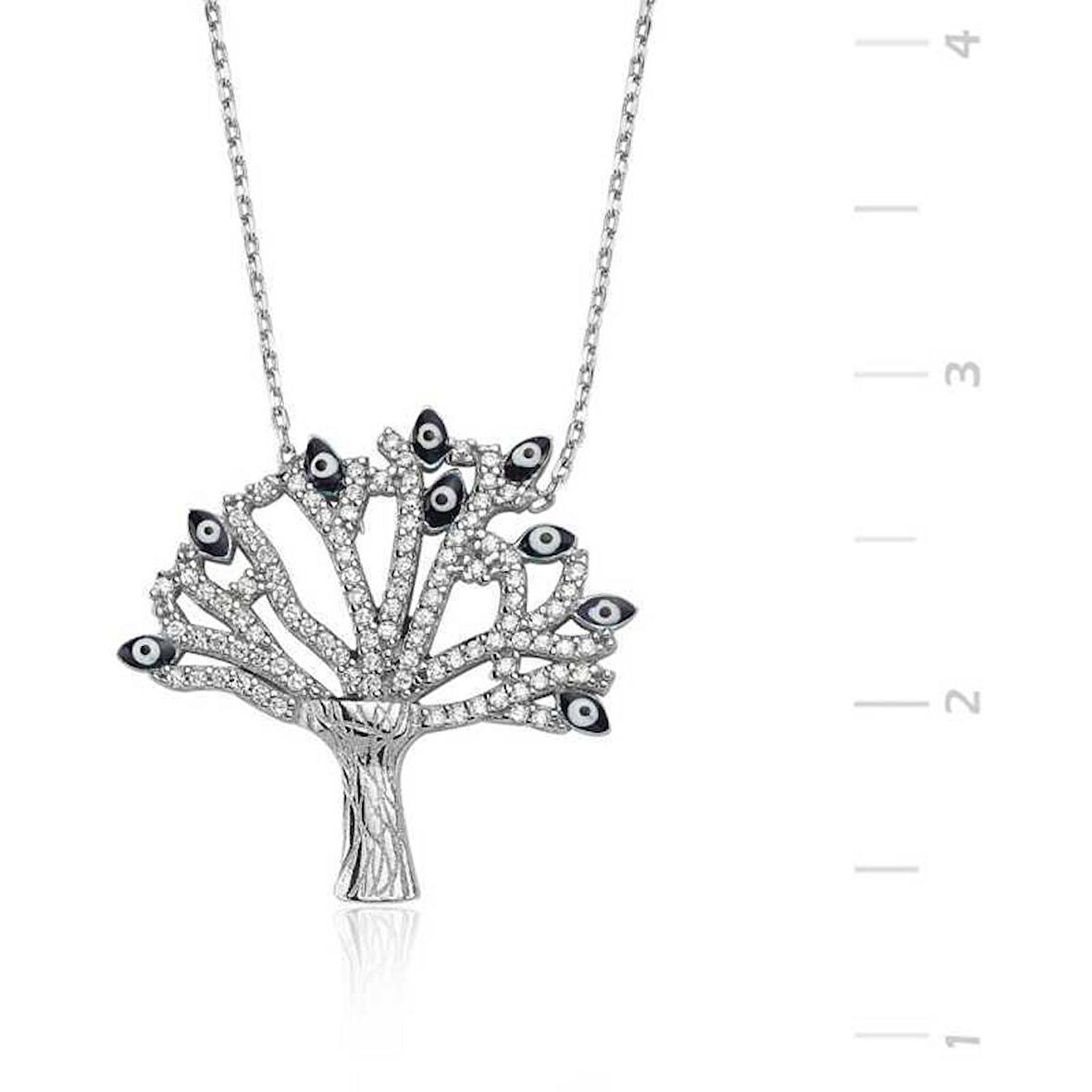Gümüş Dilek Ağacı Kadın Kolye
