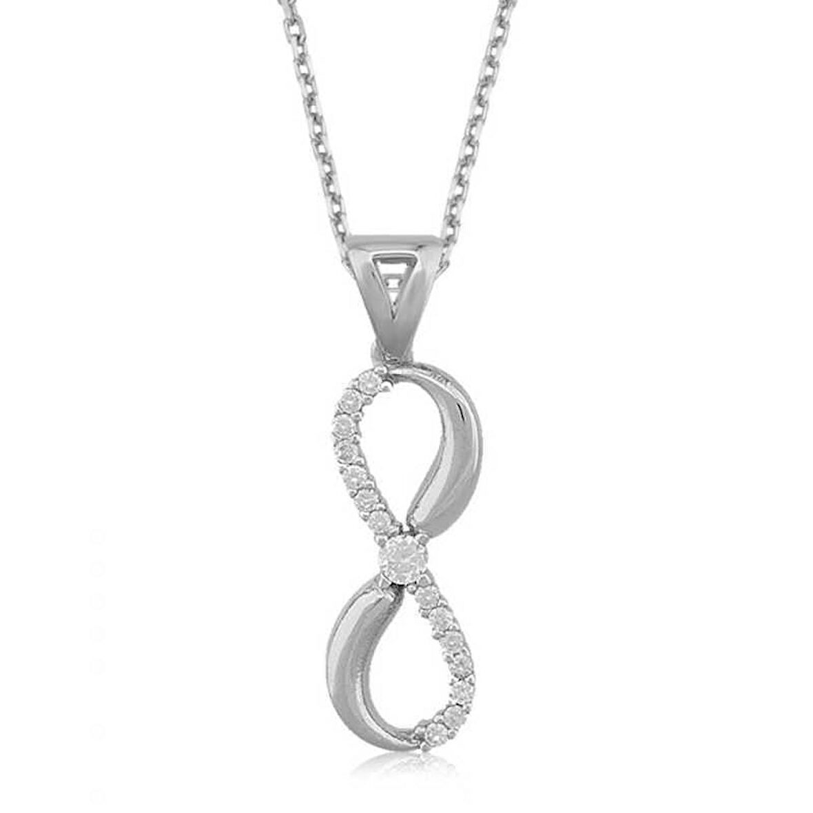 Gümüş Sonsuzluk Kadın Kolye