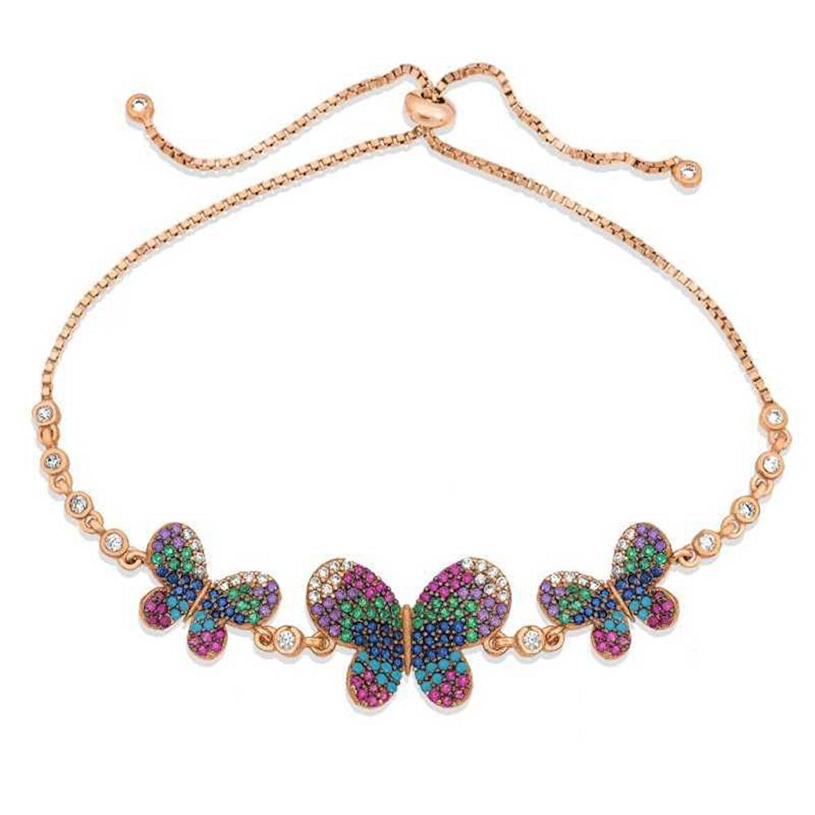 Gümüş Kelebekli Asansör Bileklik