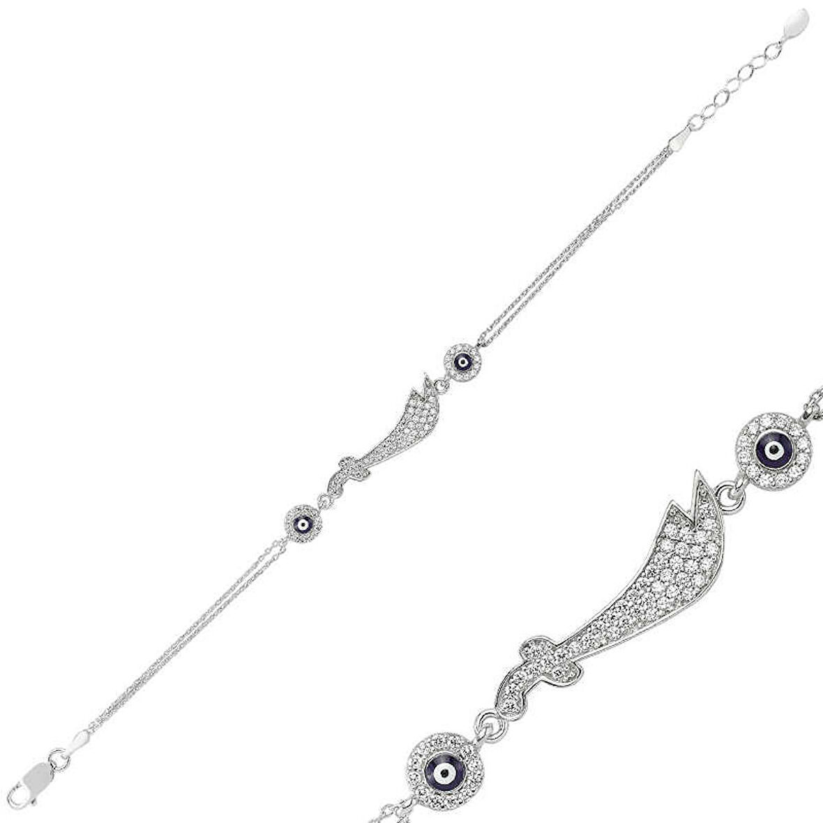 Gümüş Zülfikar Kılıcı Kadın Bileklik