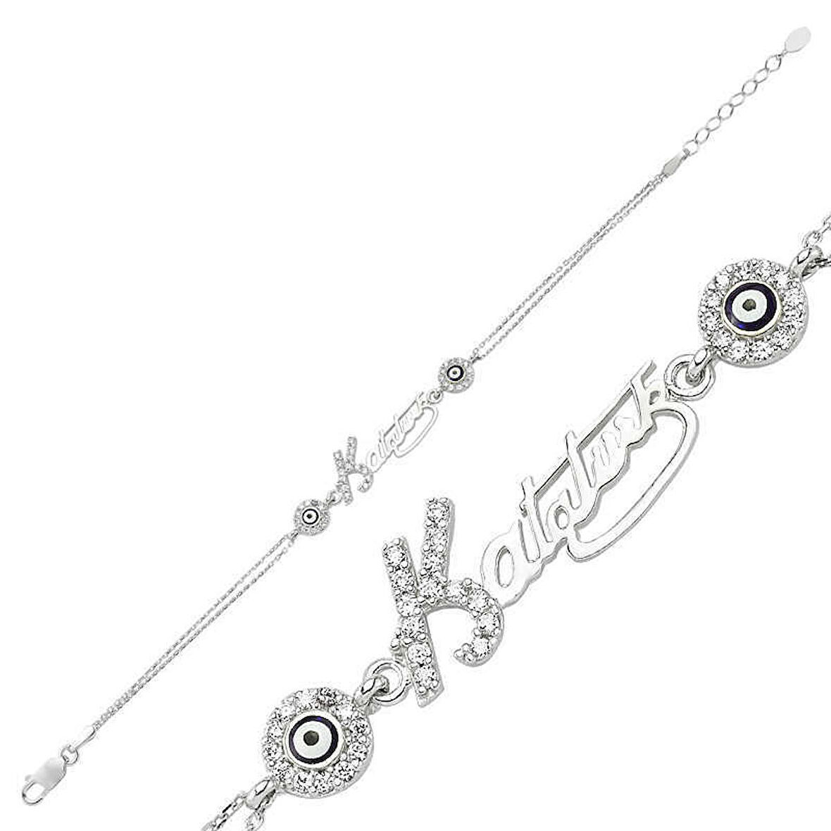 Gümüş Kemal Atatürk İmzalı Kadın Bileklik