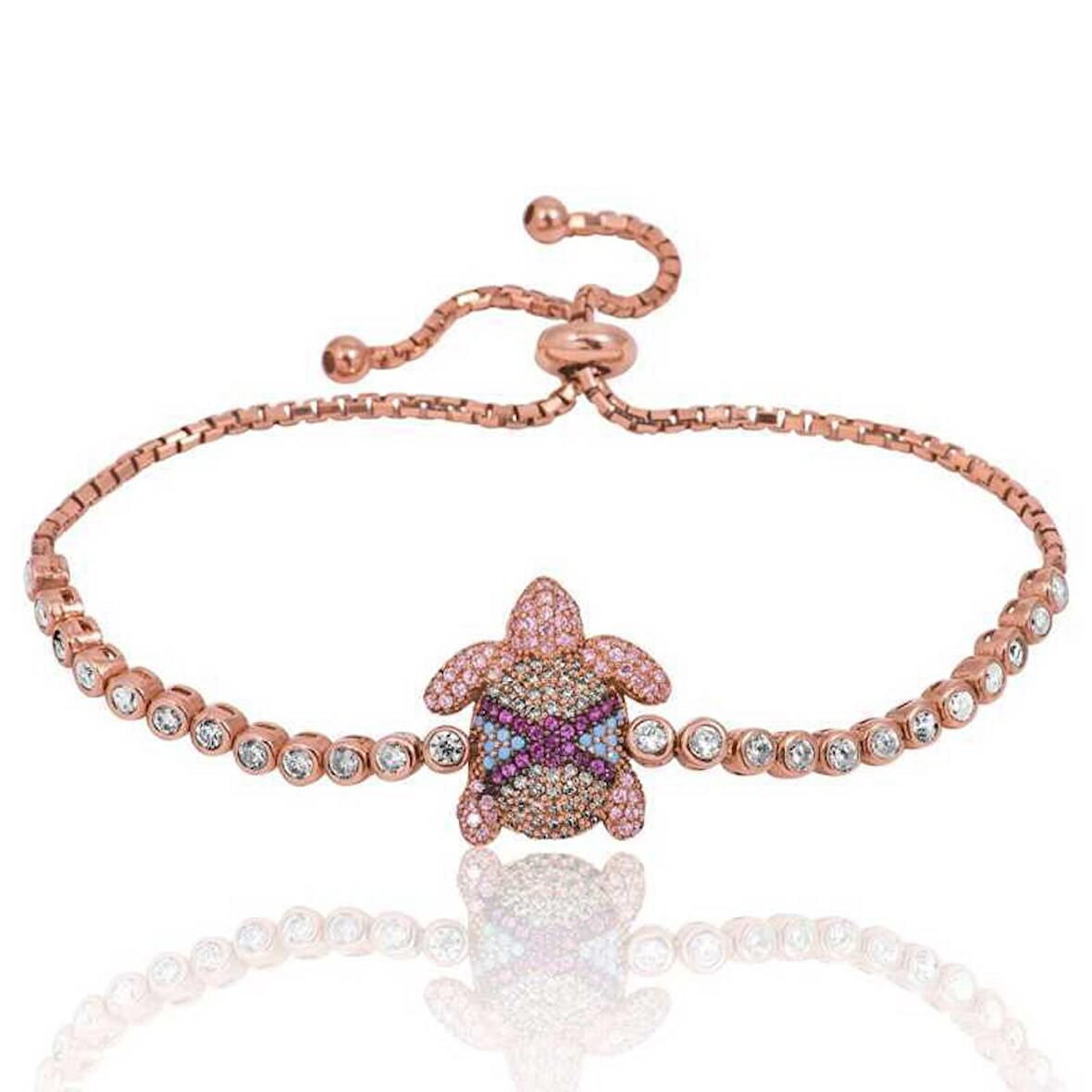 Gümüş Asansörlü Kaplumbağa Kadın Bileklik