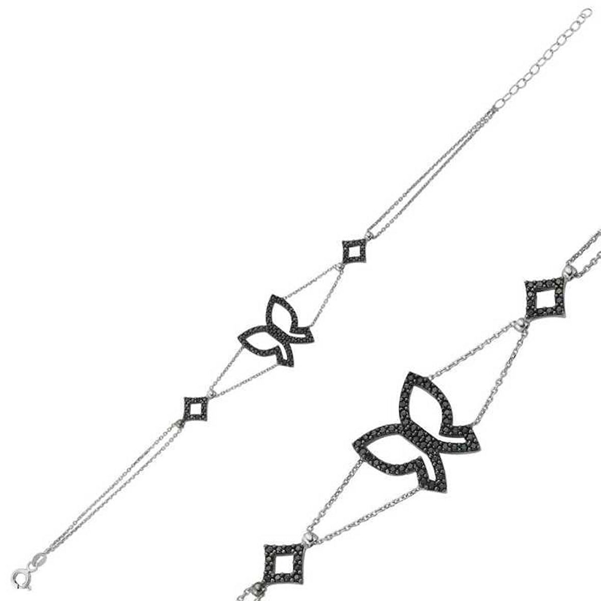 Gümüş Kelebek Kadın Bileklik