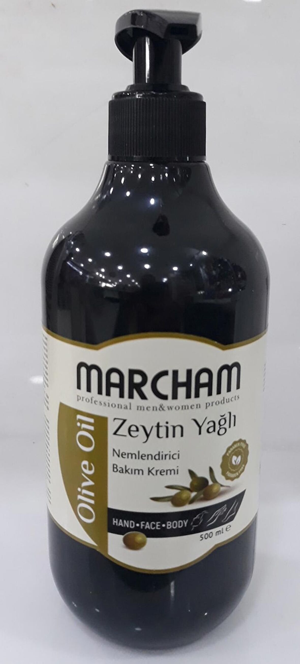 MARCHAM ZEYTİN YAĞLI EL, VÜCUT, YÜZ İÇİN NEMLENDİRİCİ BAKIM KREMİ 500 ML