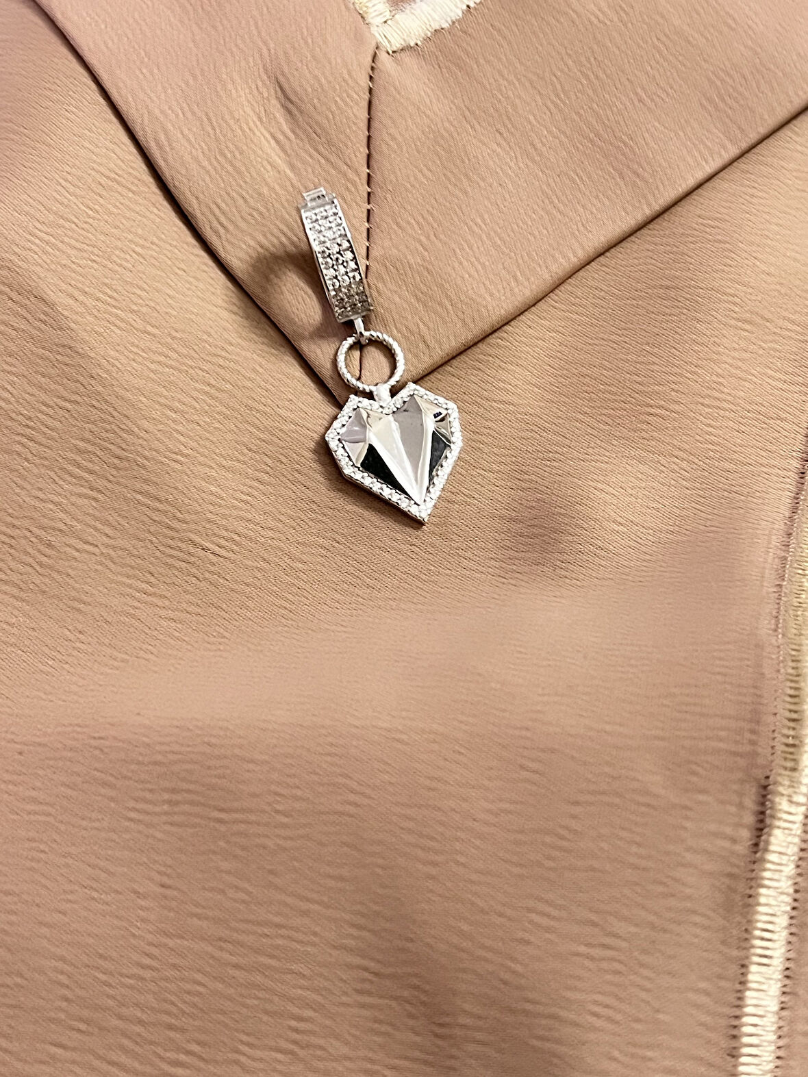 Kalp Ajda Bilezik 925 Ayar Gümüş Charm