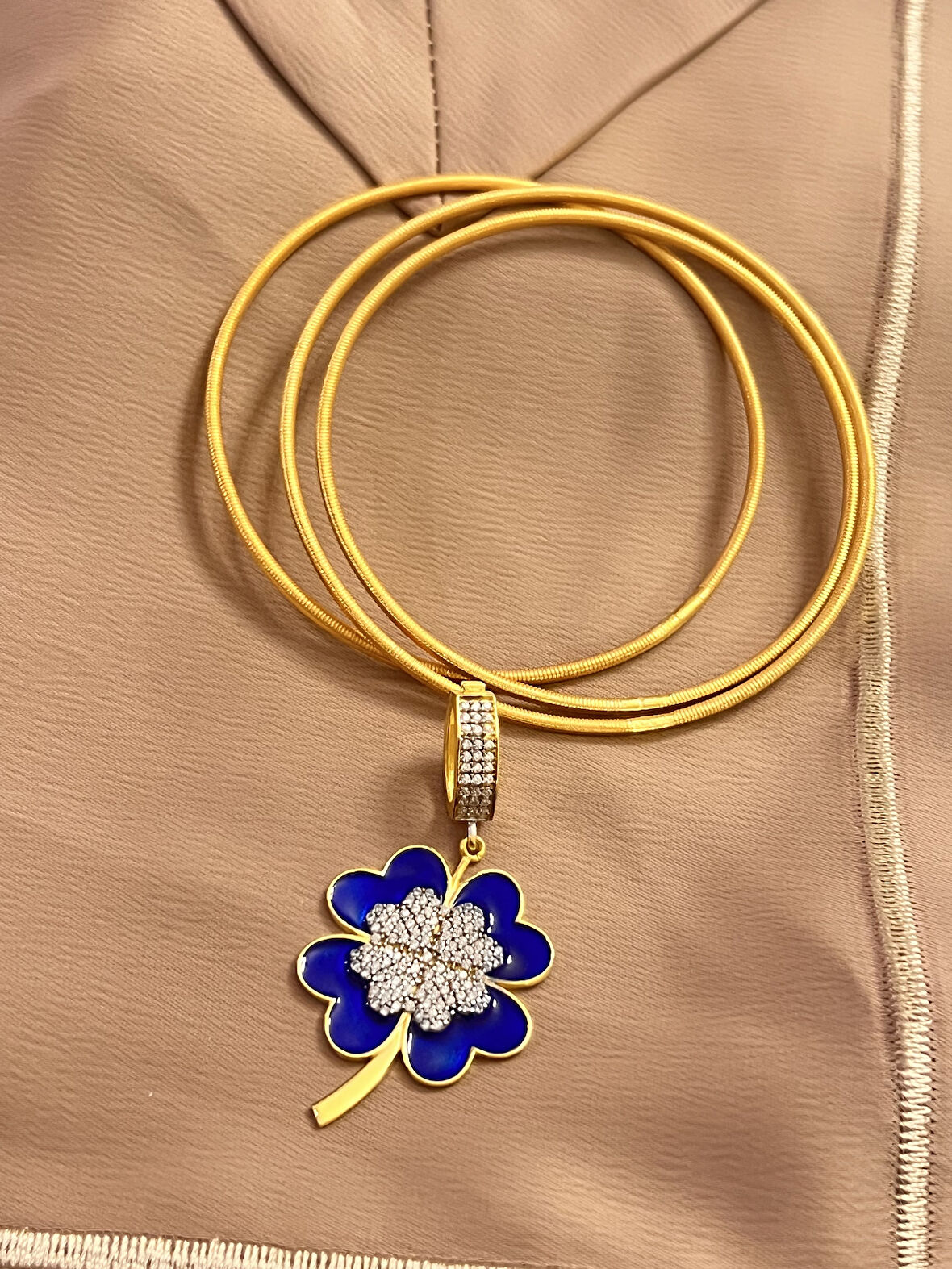 925 Ayar Gümüş Yonca Charm Ajda Model Bilezik 