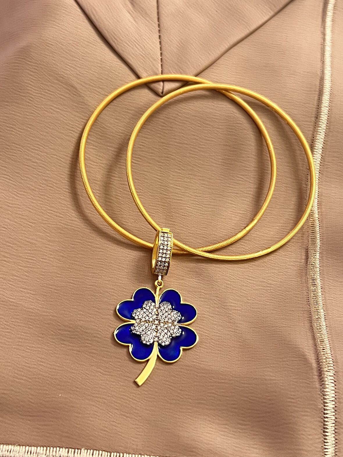 925 Ayar Gümüş Yonca Charm Ajda Model Bilezik 