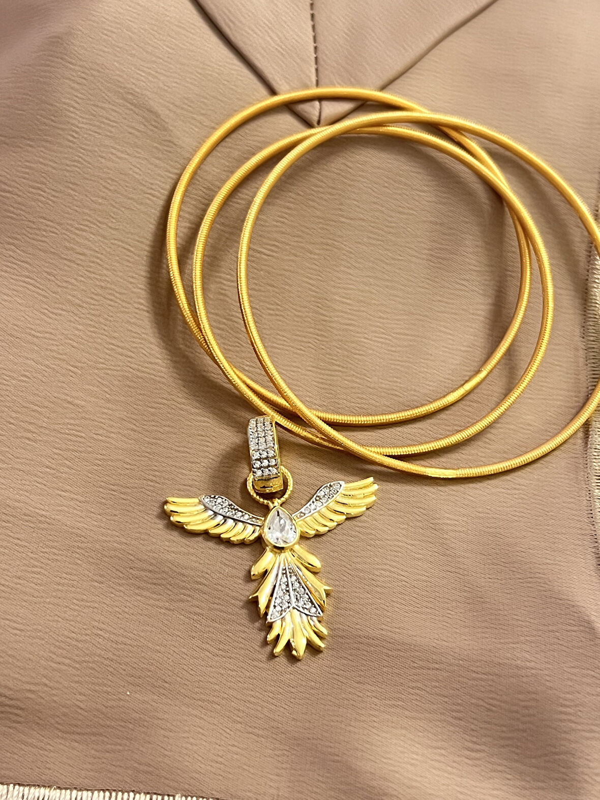 925 Ayar Gümüş Melek Charm Ajda Bilezik 